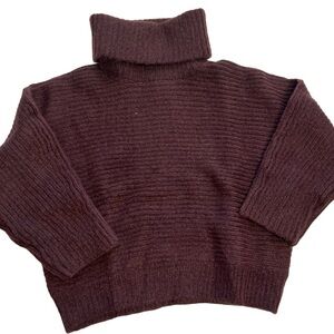 Leith Rib Knit Dolman Sleeve Turtleneck Sweater - NWT